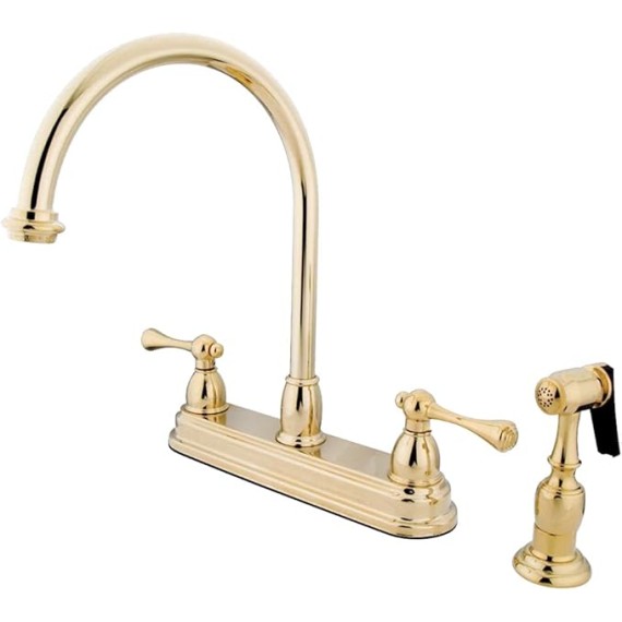 KB3752BLBS Vintage set Kitchen Faucet with Brass Sprayer, 8-1/2-Inch, Polished Brass