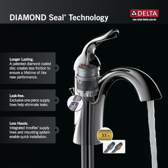 Faucet Linden Pull Out Kitchen Faucet, Chrome Kitchen Sink Faucet, Kitchen Faucet with Pull Out Sprayer, Chrome 4353-DST