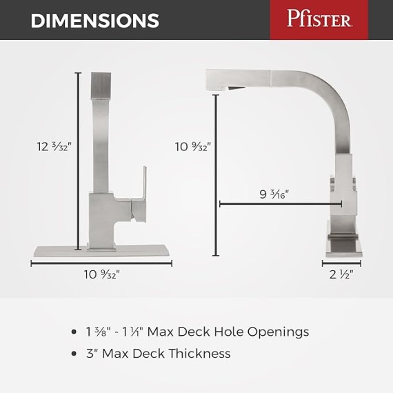 Arkitek Kitchen Faucet with Pull Out Sprayer, Single Handle, High Arc, Stainless Steel Finish, LG534LPMS