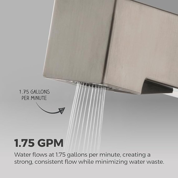 Arkitek Kitchen Faucet with Pull Out Sprayer, Single Handle, High Arc, Stainless Steel Finish, LG534LPMS