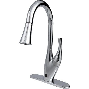 FLOW X Touchless Kitchen Faucet with Pull Down Sprayer, High Single Handle, Brushed Nickel