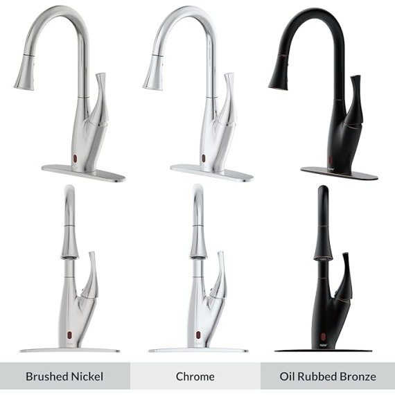FLOW X Touchless Kitchen Faucet with Pull Down Sprayer, High Single Handle, Brushed Nickel