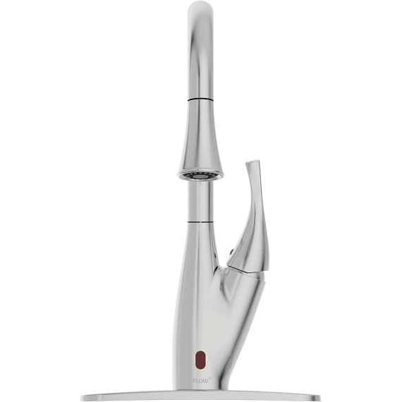 FLOW X Touchless Kitchen Faucet with Pull Down Sprayer, High Single Handle, Brushed Nickel