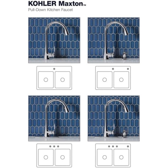 R22867-SD-VS Maxton Pull-Down Kitchen Faucet with Soap Dispenser/Lotion Dispenser, Kitchen Sink Faucet with Pull Down Sprayer, Vibrant Stainless