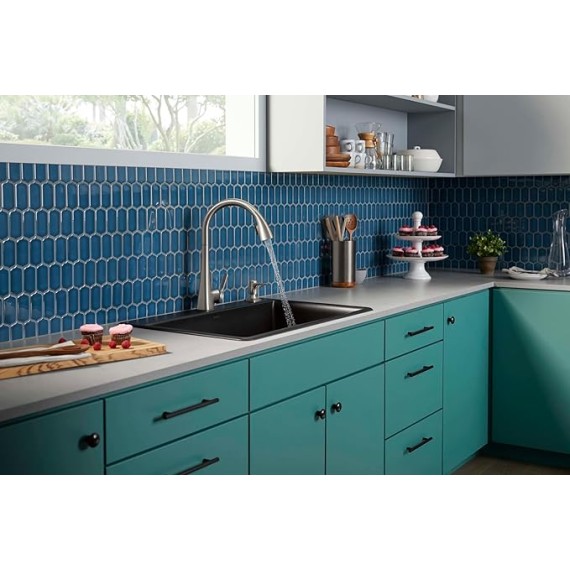 R22867-SD-VS Maxton Pull-Down Kitchen Faucet with Soap Dispenser/Lotion Dispenser, Kitchen Sink Faucet with Pull Down Sprayer, Vibrant Stainless