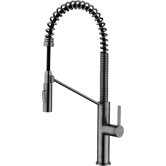 Kitchen Faucet with Pull Down Sprayer - Commercial Style Kitchen Faucets - Magnetic Docking 22.625 inch High Arc Grifos Cocina (Metallic Gray)