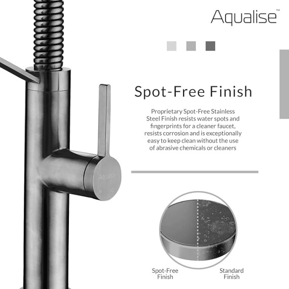 Kitchen Faucet with Pull Down Sprayer - Commercial Style Kitchen Faucets - Magnetic Docking 22.625 inch High Arc Grifos Cocina (Metallic Gray)