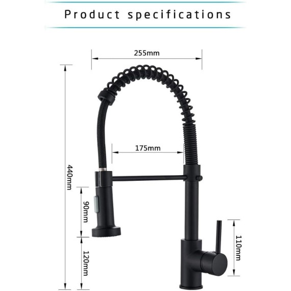 Kitchen Faucets with 2 Mode Sprayer Brass Single Handle Hot and Cold Water Pull Out Pull Down Sprayer Spring Bar Sink Kitchen Sink Mixer Tap,Brushed (Gold)