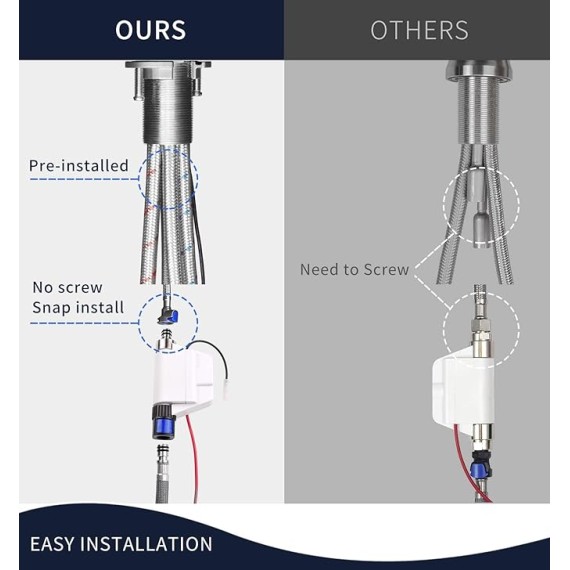 Smart Touch Faucet for Kitchen Sink : Touch Kitchen Faucets with Pull Down Sprayer Touch Kitchen Faucet-Stainless Steel Touch Faucet(Brushed Stainless Steel)